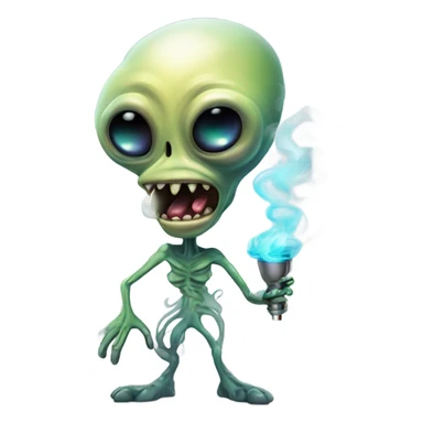 Alien smoking sticker