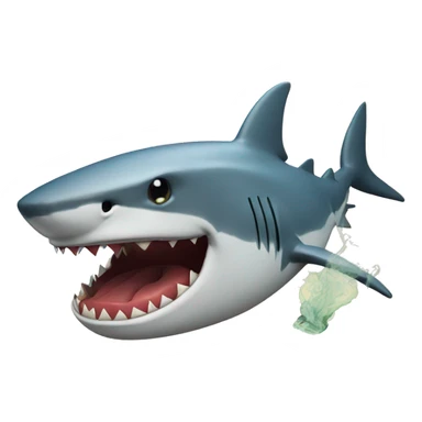 A shark smoking dank sticker