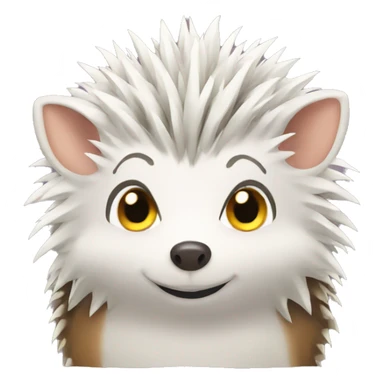 Hedgehog in anime style sticker