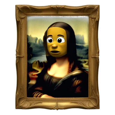 The crying, weeping Mona Lisa sticker