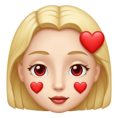 face with heart eyes and hearts floating around it sticker