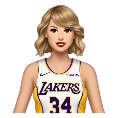 Taylor-Swift-Playing-For-Lakers sticker