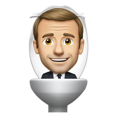 Emmanuel macron on toilets sticker