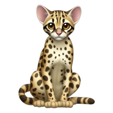 Margay Cat Full Body sticker