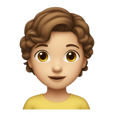 4 year old girl with brown hair sticker