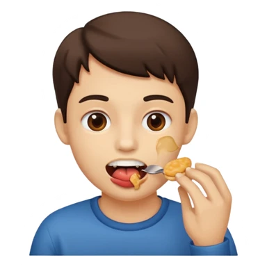 Give me someone eating  sticker