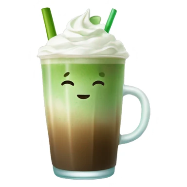 Iced matcha latte no whip cream sticker