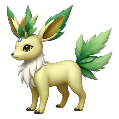Shiny Iridescent Helioptile-Amaura-Leafeon-Shaymin-Fakémon-hybrid-creature (full body)  sticker