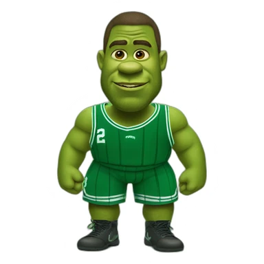 shrek wearing green boston celtics jersey sticker