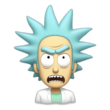 rick sanchez from rick and morty burping full body  sticker