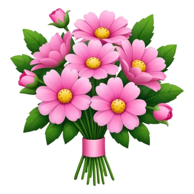 pink flower bouquet  sticker