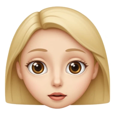 Big eyes and a straight line mouth sticker