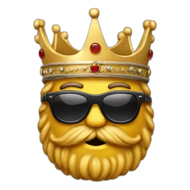 King with a beer and sunglasses sticker