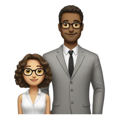 tall brunnete with glasses guy sticker