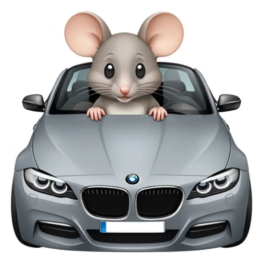 Ratón en bmw sticker
