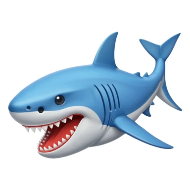 Un tiburón con tenis Nike azules sticker