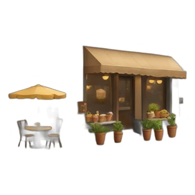 Outside of an Italian coffee shop and bar on a corner downtown  sticker