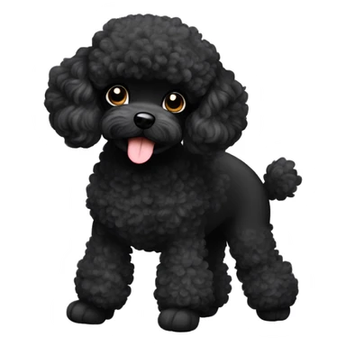 Black toy poodle  sticker