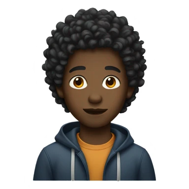 A black boy with curly hair  sticker