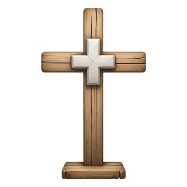 White cross sticker