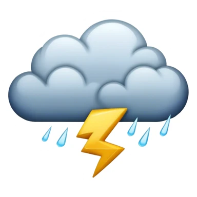 realistic thunderstorm sticker