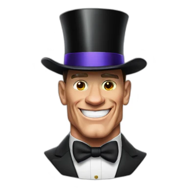 John cena with top hat sticker