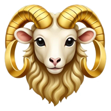 Aries star sign in gold sticker