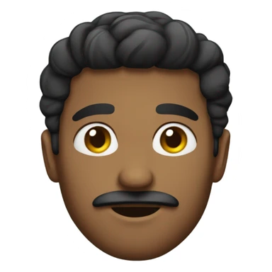 Juan with facial hair  sticker