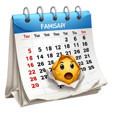 calendar cancelled sticker