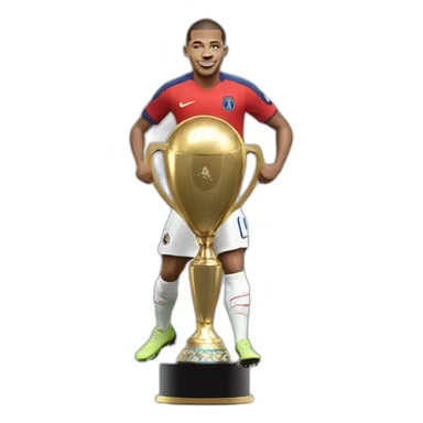 mbappe with the champion's league sticker