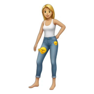 des cœurs sur la cuisse d’une femme sticker