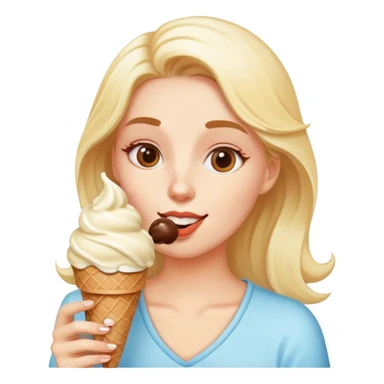 Kind woman, who love ice-cream sticker