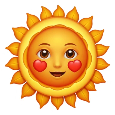 Heart + sun sticker
