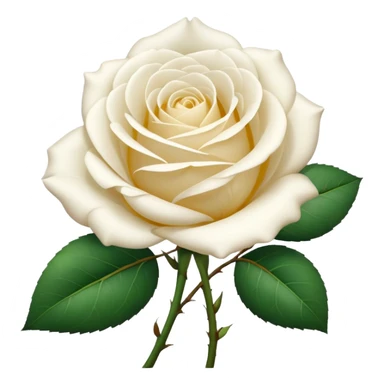 Rose blanche sticker