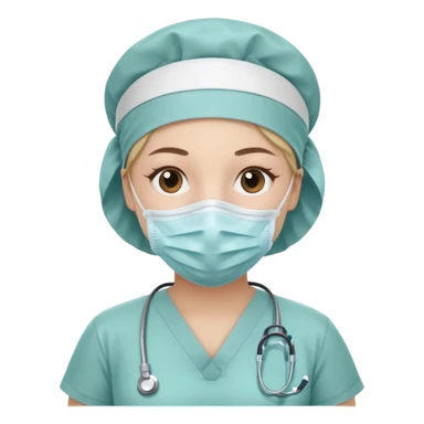 scrub nurse and operation  beds sticker