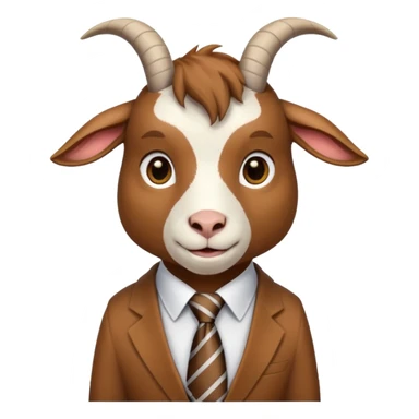 goat with ties sticker
