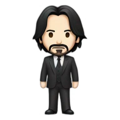 Portrait of Keanu Reeves wearing a suit sticker