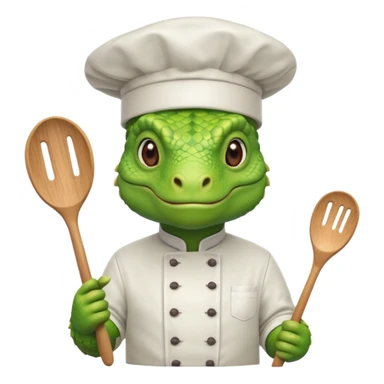 iguana chef sticker