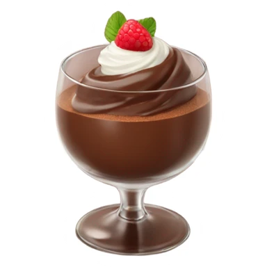 Chocolate mousse quenelle on glass plate sticker