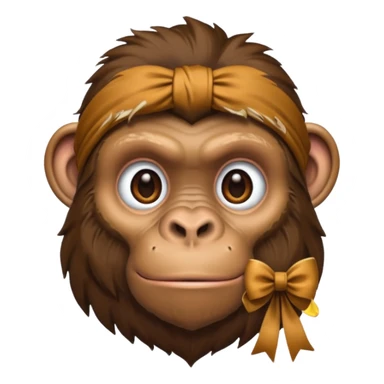 Eine Affe mit schleifen sticker