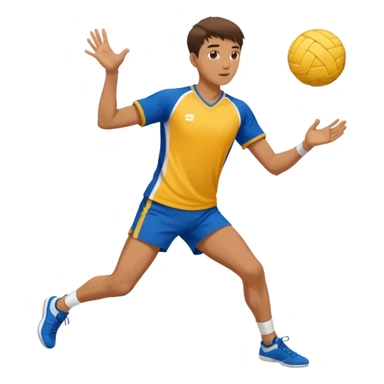 Man playing sepak takraw sticker