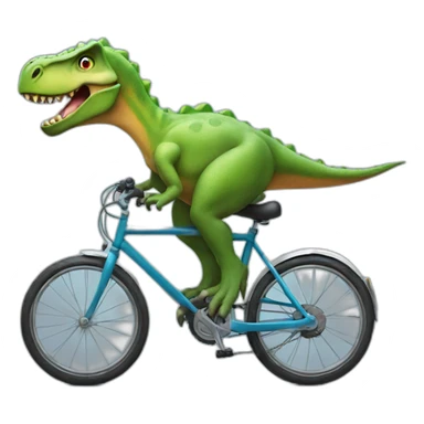 Dinosaur on a bike sticker