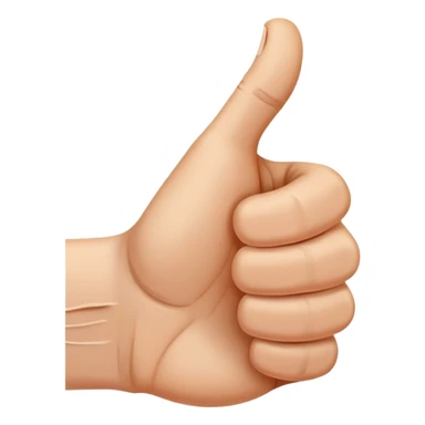 thumbs up like gesture sticker