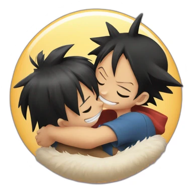 Luffy Hug Eevee sticker