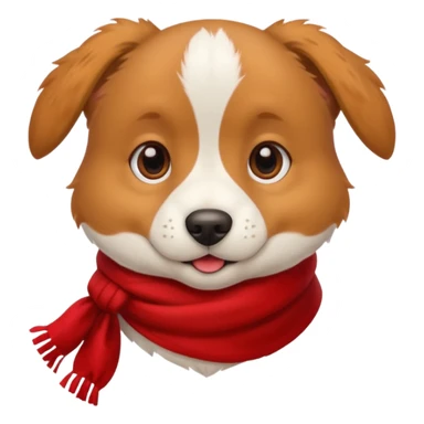Dog with red scarf sticker