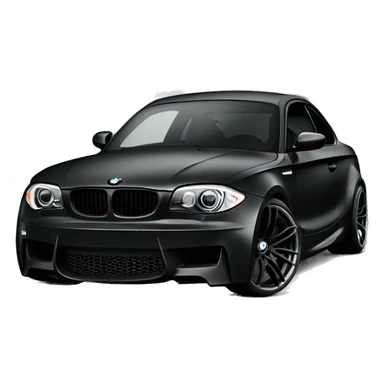 BMW 1 coupe black with widebody sticker