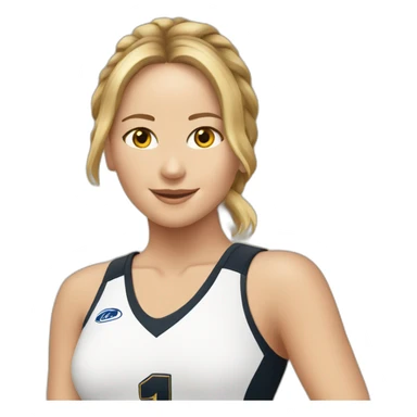 jennifer lawrence playing volleyball sticker
