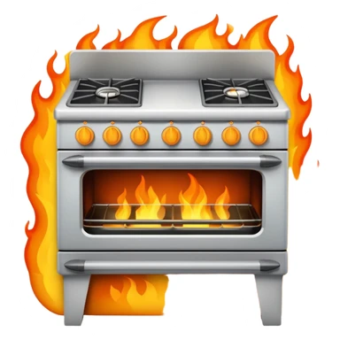 Stove on fire sticker