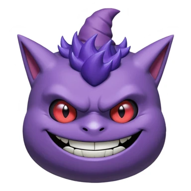 gengar from pokemon on jojos head sticker