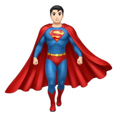 red superman cape sticker